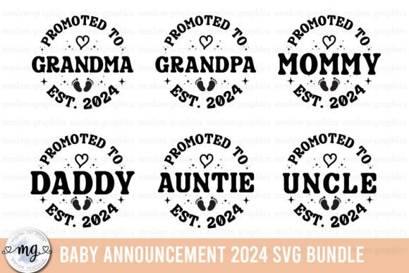 Baby Announcement 2024 SVG Bundle: A Must-Have for Graphics and Crafts