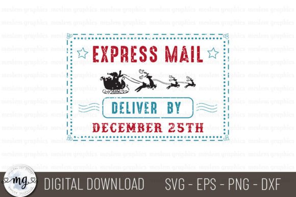 Express Mail - Christmas Stamps SVG: A Festive Embroidery Design