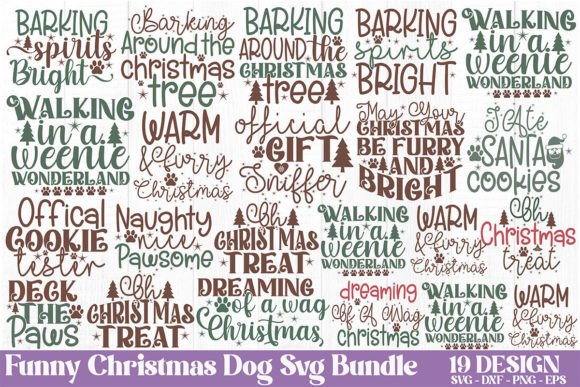 Funny Christmas Dog Svg Bundle: A Graphics Must-Have for Crafts