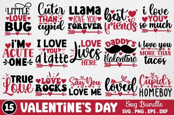 Valentine's Day SVG Bundle for Graphics and Crafts