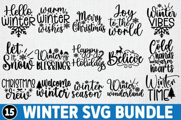 Winter SVG Bundle: A Charming Addition for Embroidery Projects